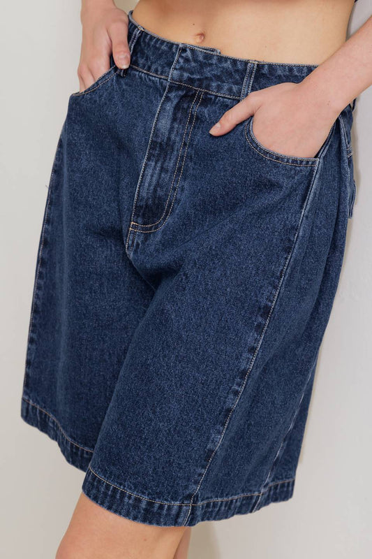 COFFEE PETAL DENIM SHORT