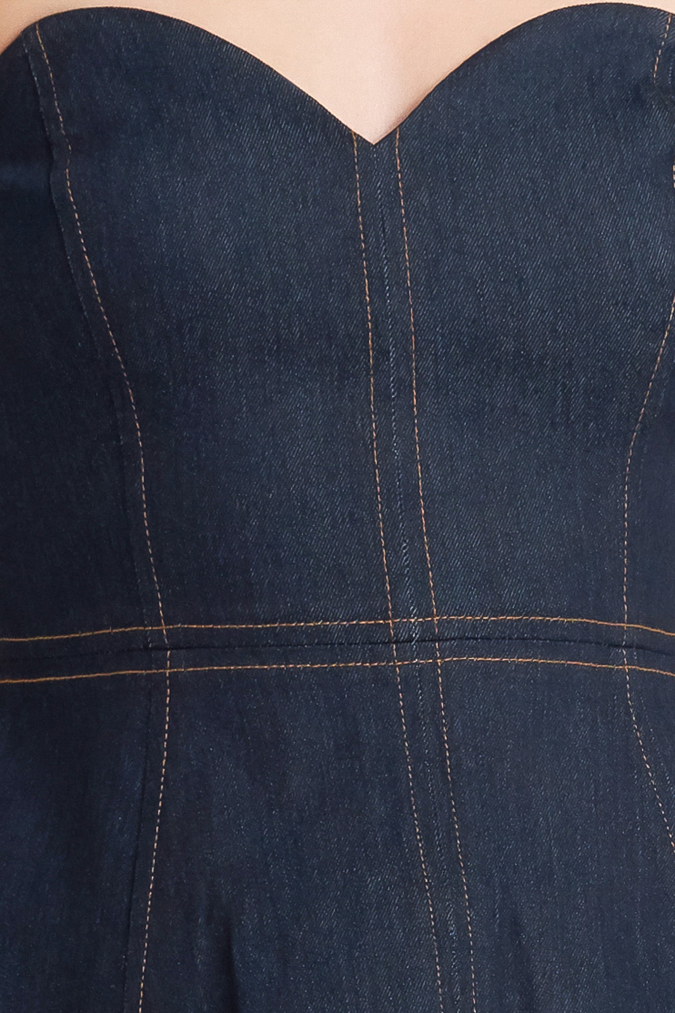 SWEETHEART EDGE DENIM TOP