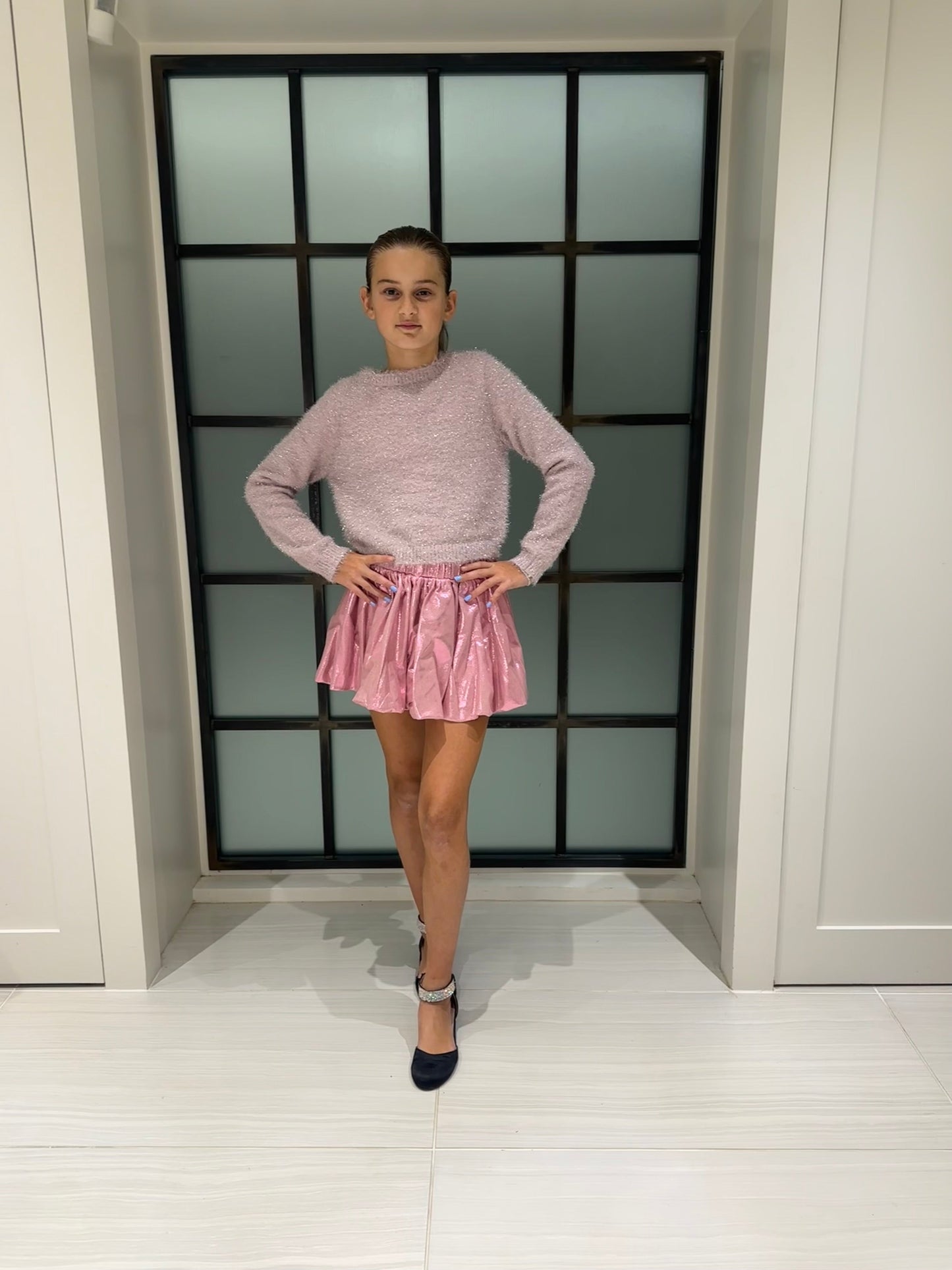 AA Pink Fuzzy Sweater