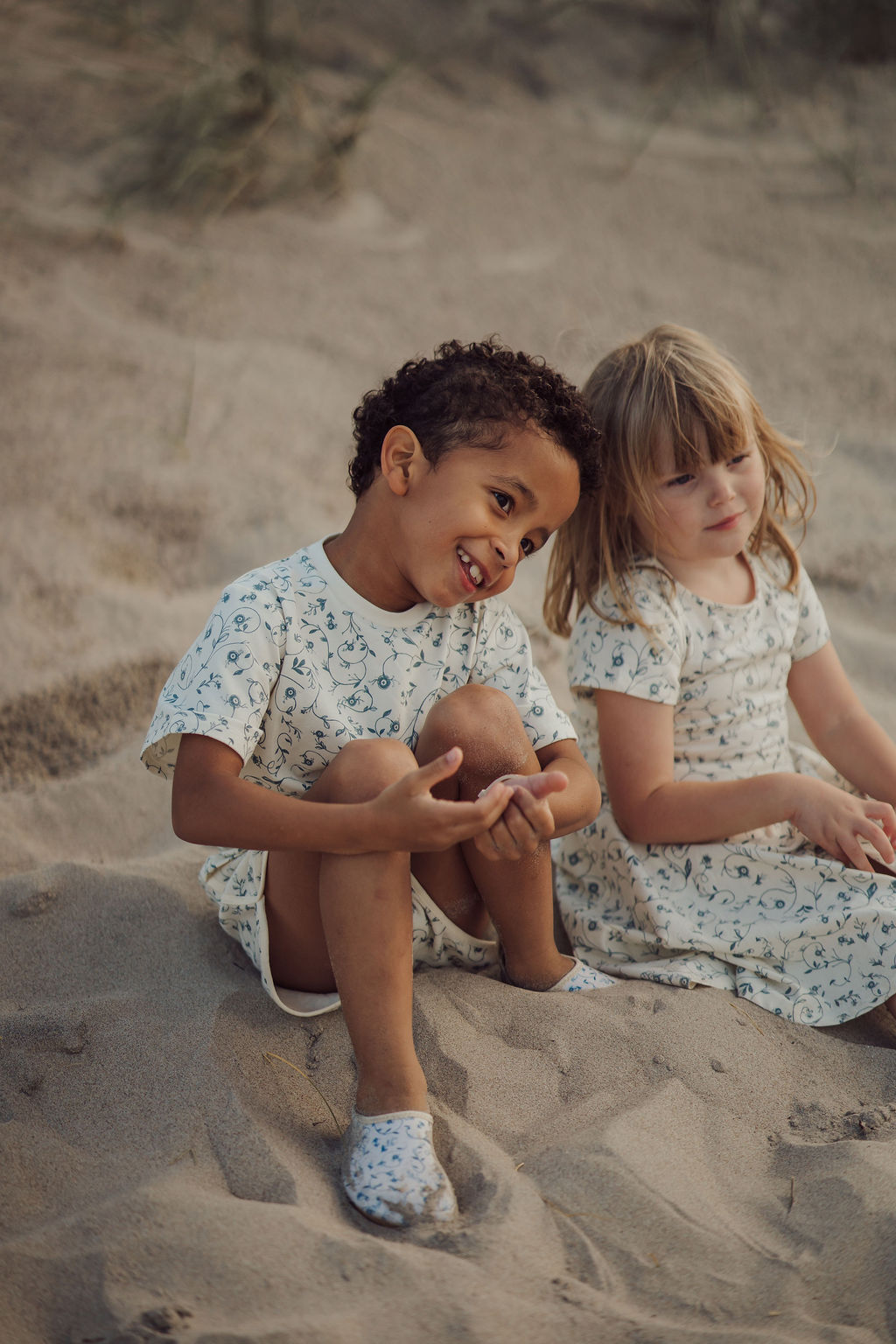 Sweetheart Twirl Dress | Organic Cotton Jersey - Scandi Floral