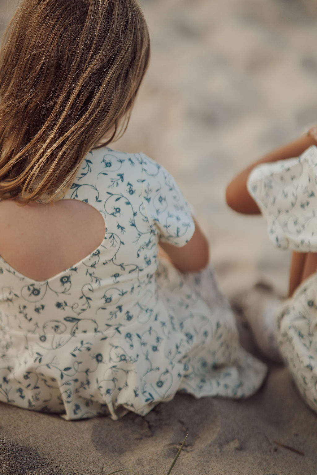 Sweetheart Twirl Dress | Organic Cotton Jersey - Scandi Floral
