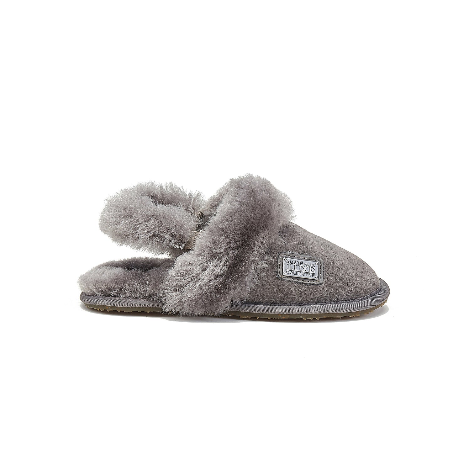 KIDS SLINGBACK MULE GRAY (SHEARLING)