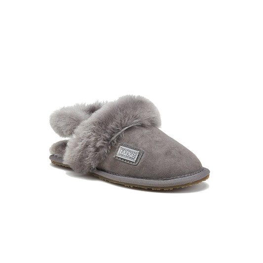 KIDS SLINGBACK MULE GRAY (SHEARLING)