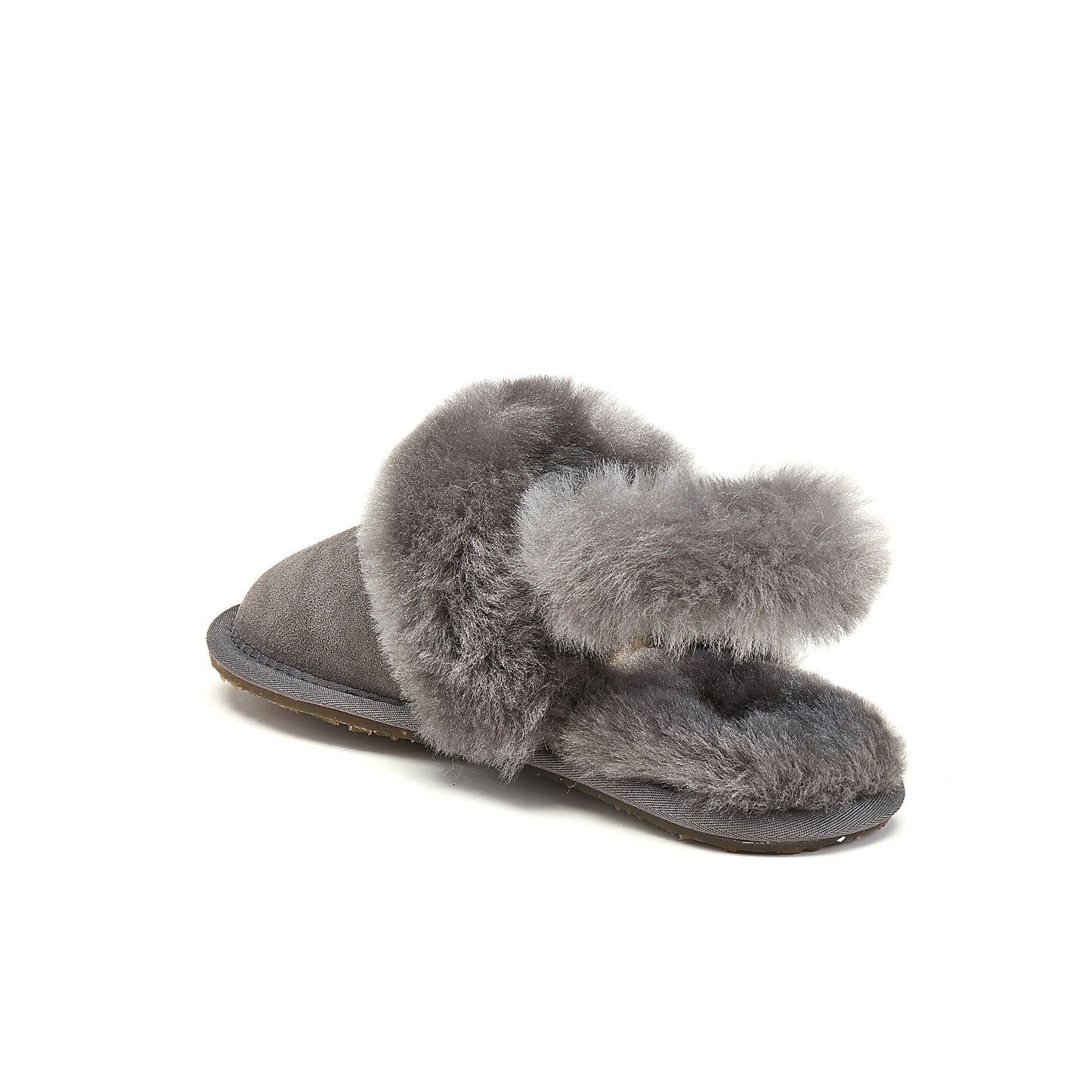 KIDS SLINGBACK MULE GRAY (SHEARLING)