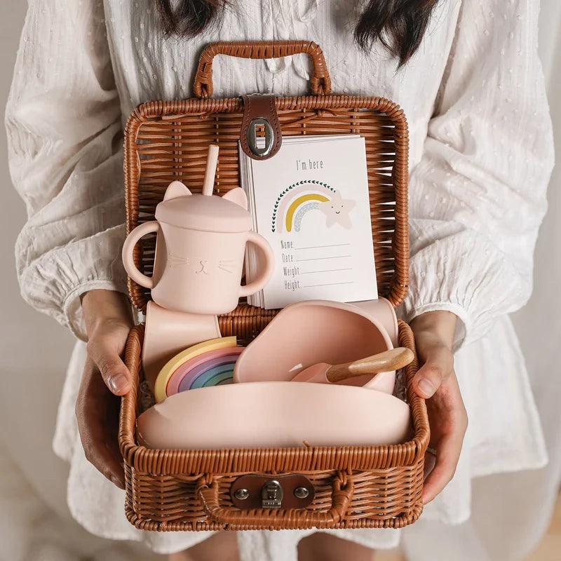 Vintage Style Baby Gift Box. 7Pcs