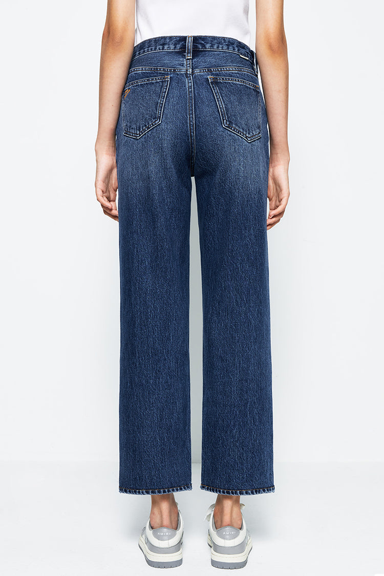 Manhattan High Rise Straight Ankle Jeans