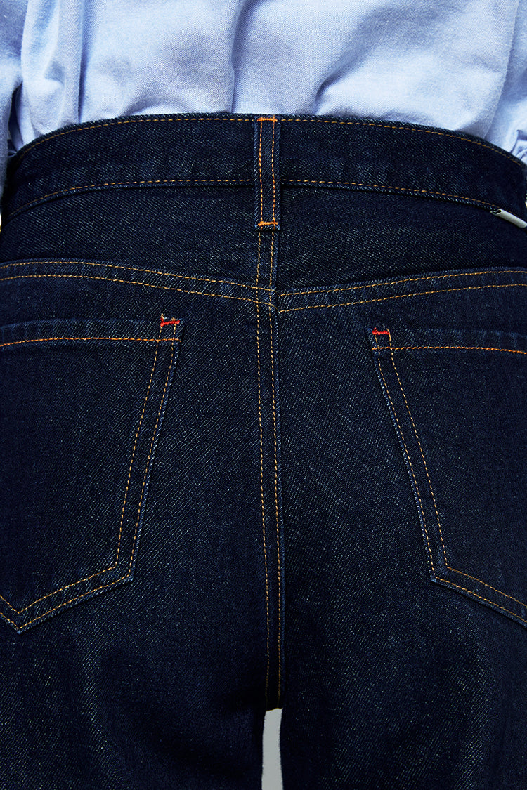 Manhattan High Rise Straight Ankle Jeans