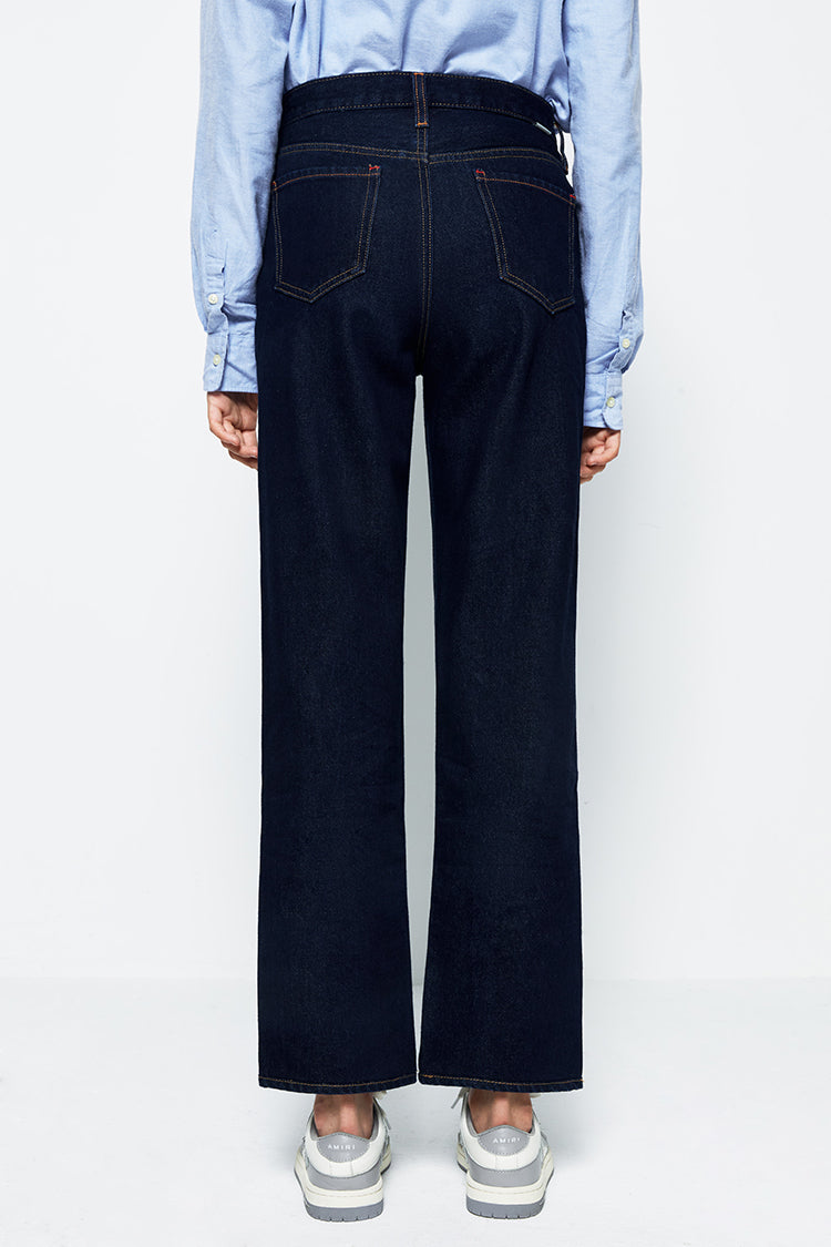 Manhattan High Rise Straight Ankle Jeans