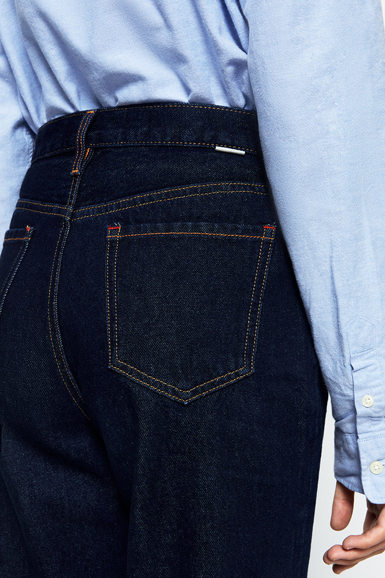 Manhattan High Rise Straight Ankle Jeans