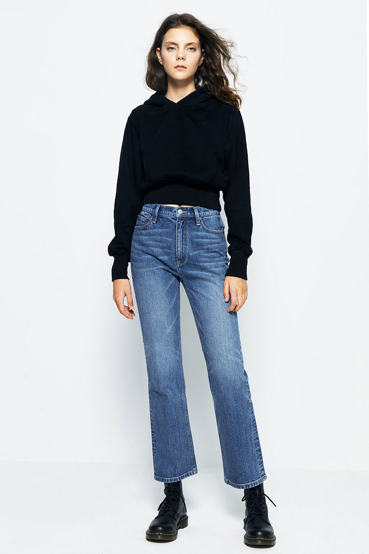 Activity Grrrl High Rise Kick Crop Jeans