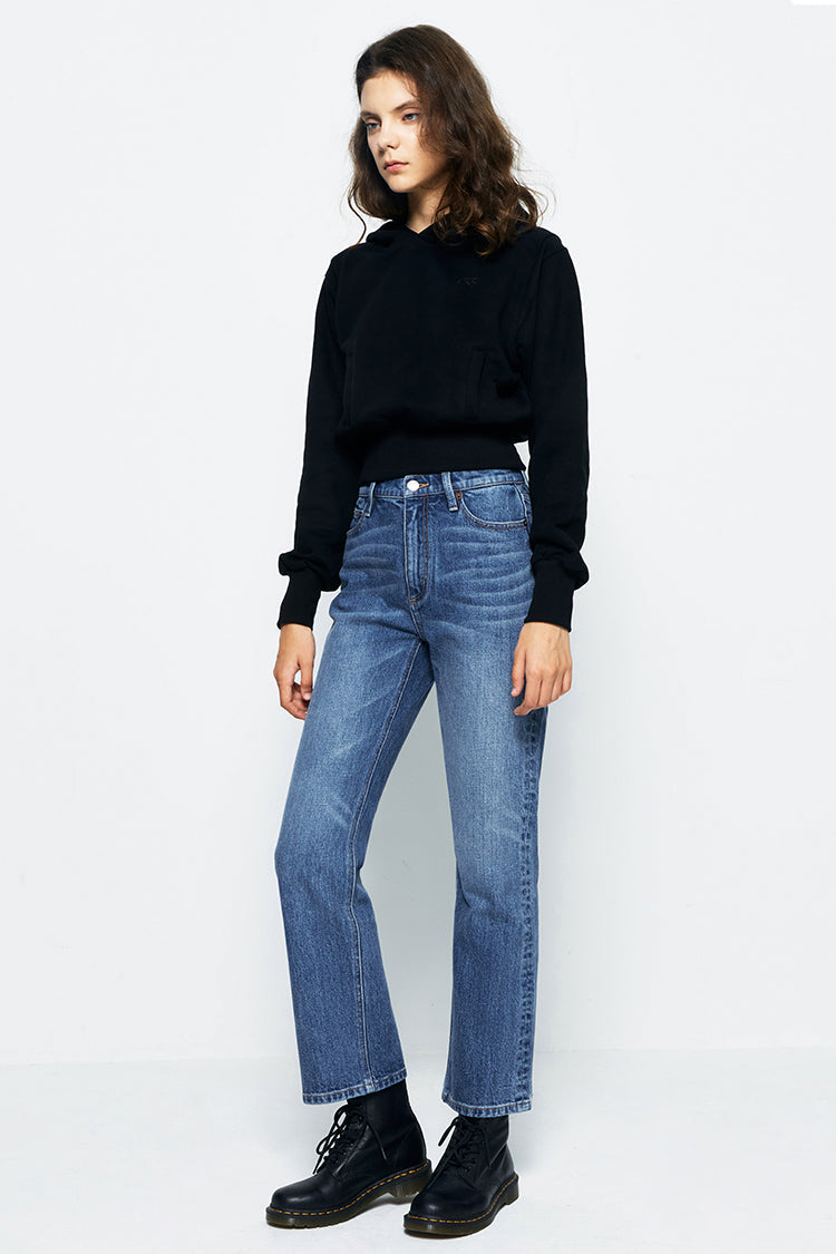Activity Grrrl High Rise Kick Crop Jeans