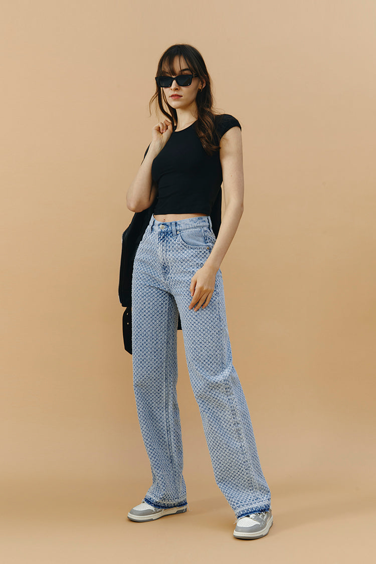 Coney Island Whitefish Tweed Wide Jeans