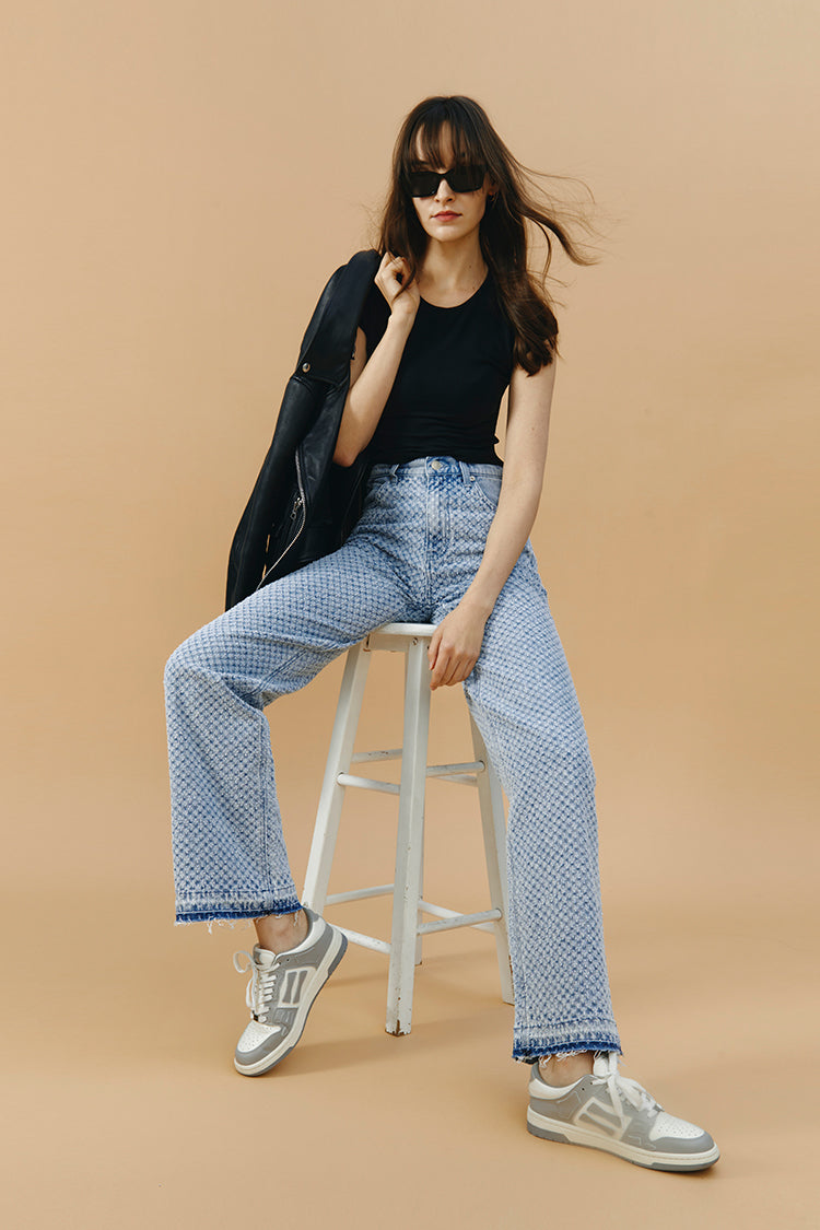 Coney Island Whitefish Tweed Wide Jeans