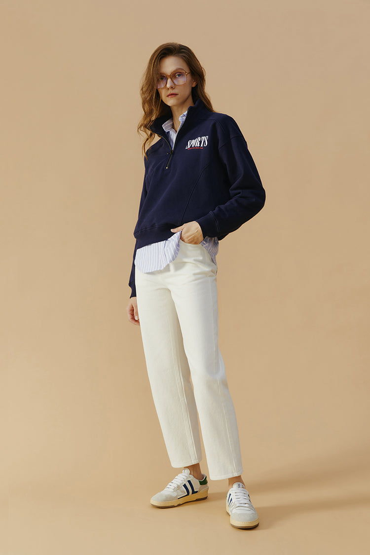 Manhattan High Rise Straight Ankle Jeans