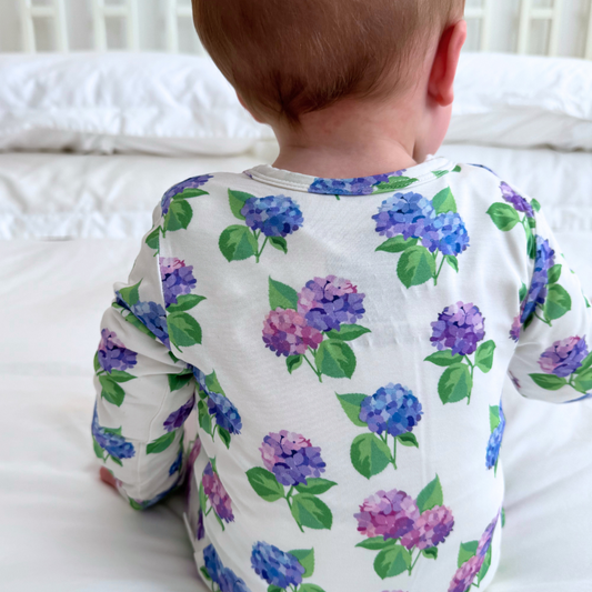 Cape Cod Hydrangea Zippered Romper