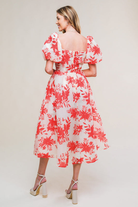 SUCCESSFULLY CUTE WOVEN MIDI DRESS