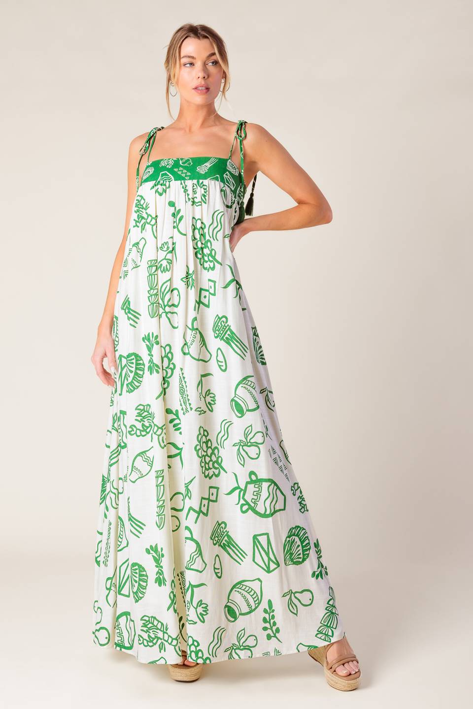 EVERYDAY BLISS WOVEN MAXI DRESS