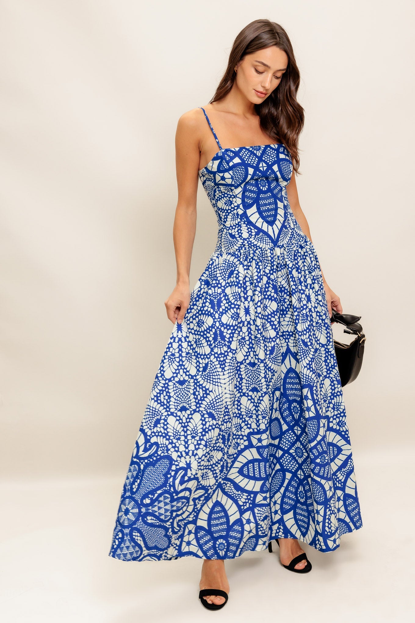 SEA ORNAMENT WOVEN ANKLE DRESS