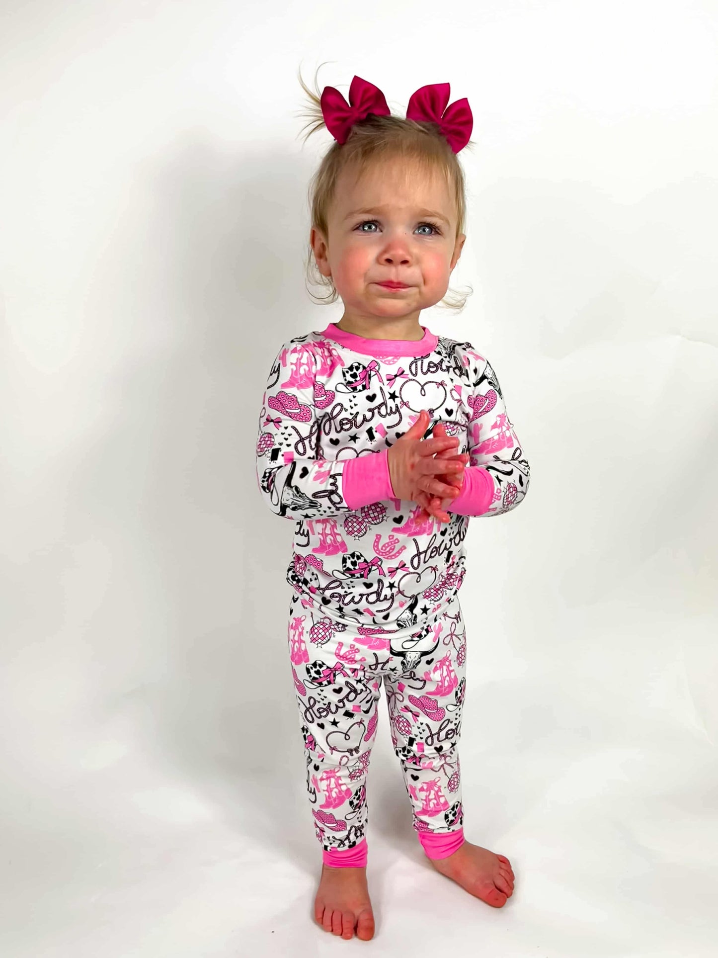 Pink Howdy Bamboo Set