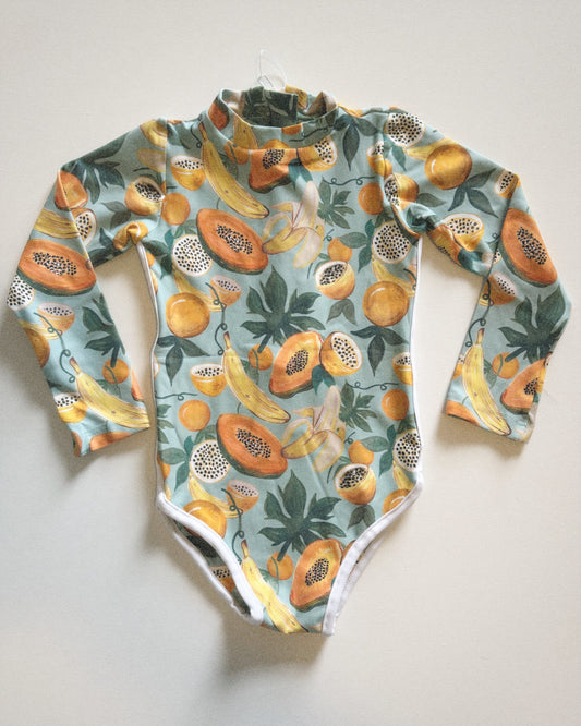 Lola One Piece Kids Swimsuit - Papaya