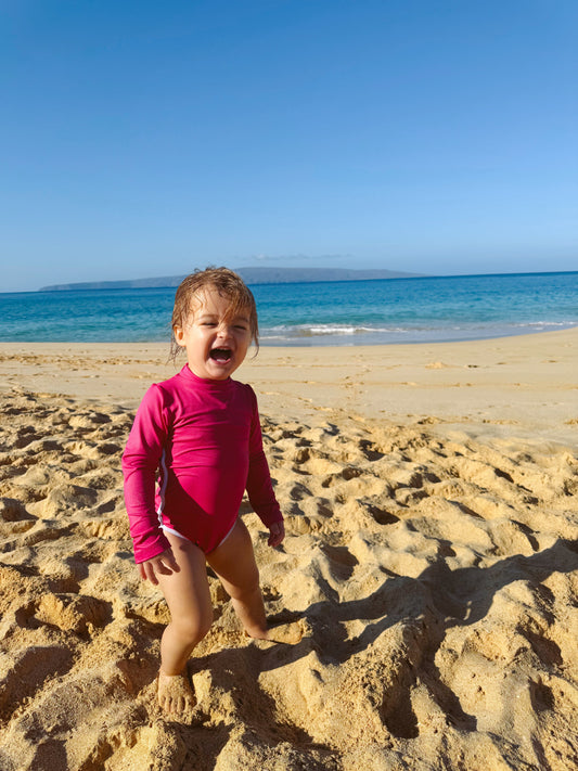 Lola One Piece Kids Swimsuit - Pitaya