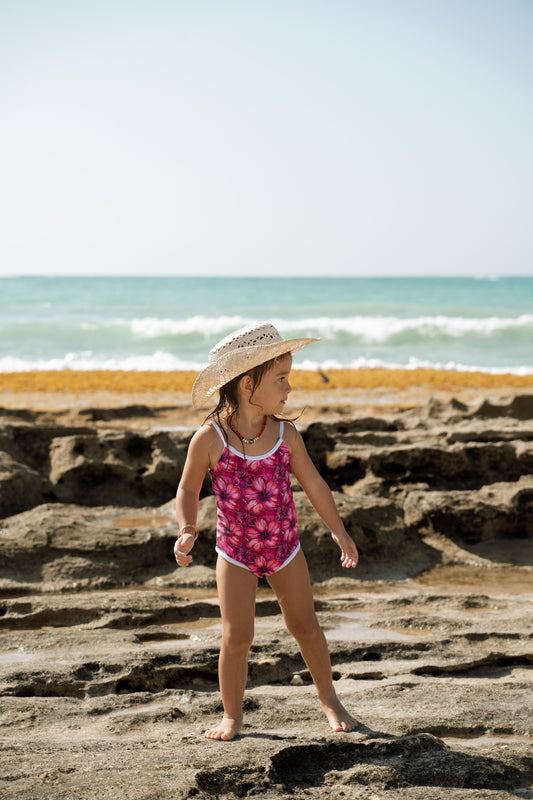 Millie One Piece Kids Swimsuit - Hibiscus Hunny