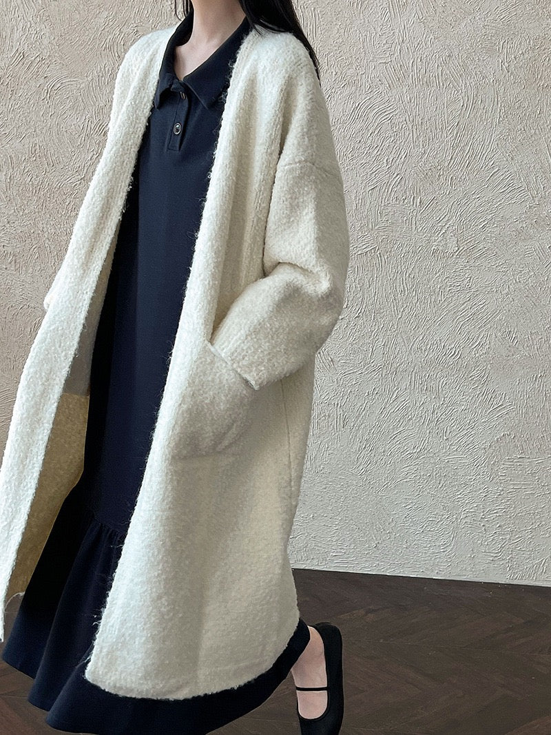 Loose Soft Cashmare Long Knitted Cardigan