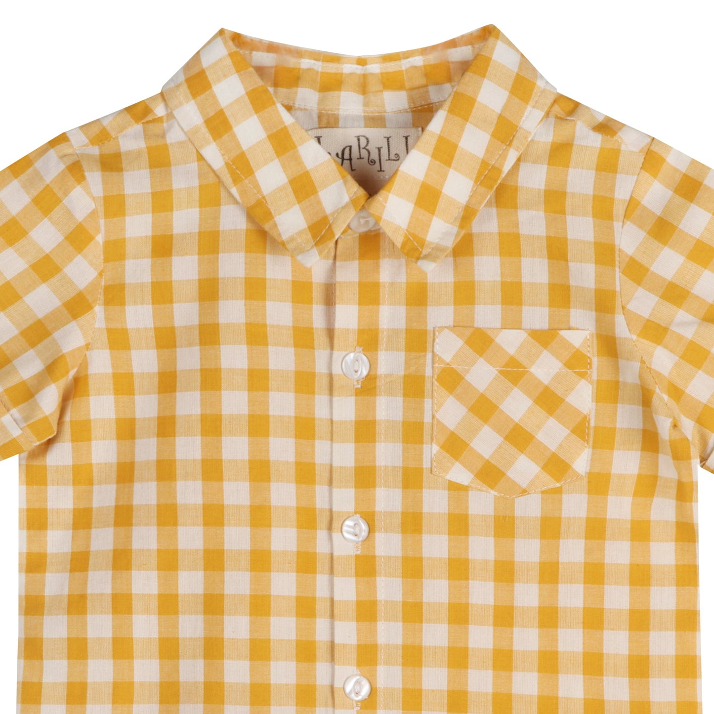 Citrus Gingham Boy Shirt