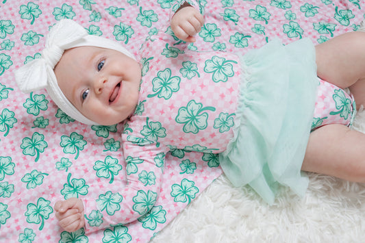 LITTLE MISS SHAMROCK DREAM TUTU BODYSUIT DRESS