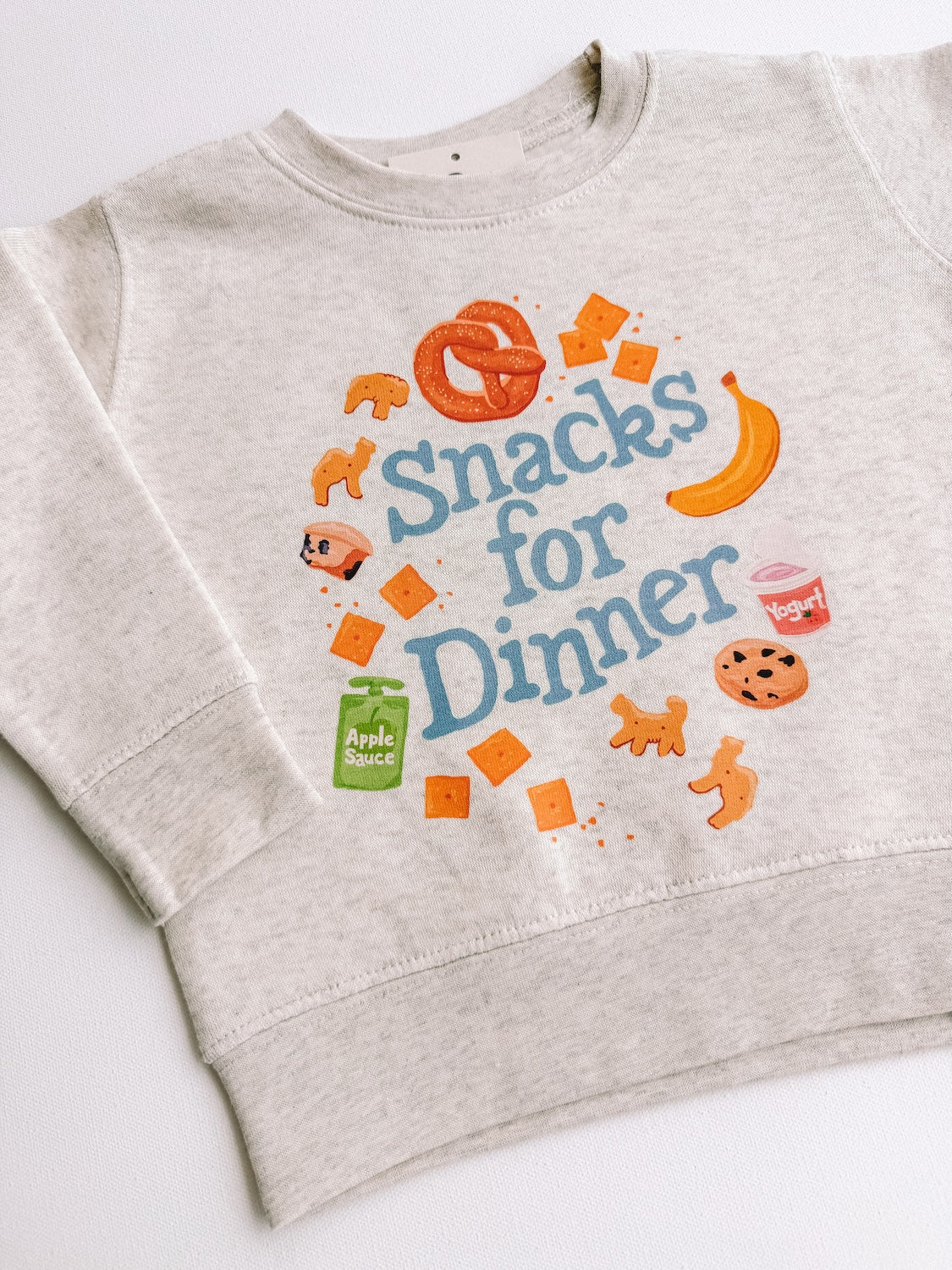 snacks for dinner crewneck