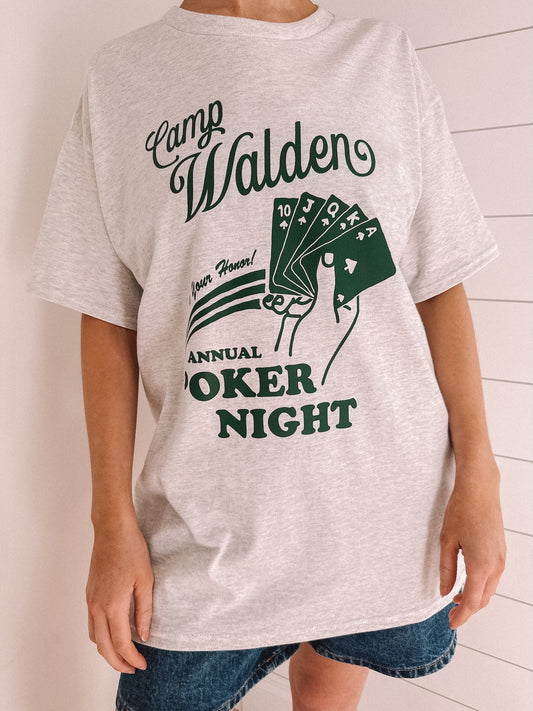 camp walden poker night tee - adult