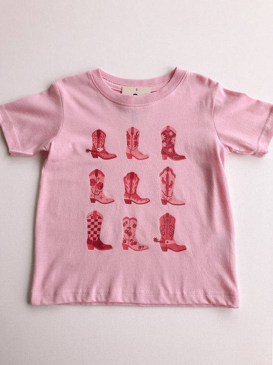 pink boots tee