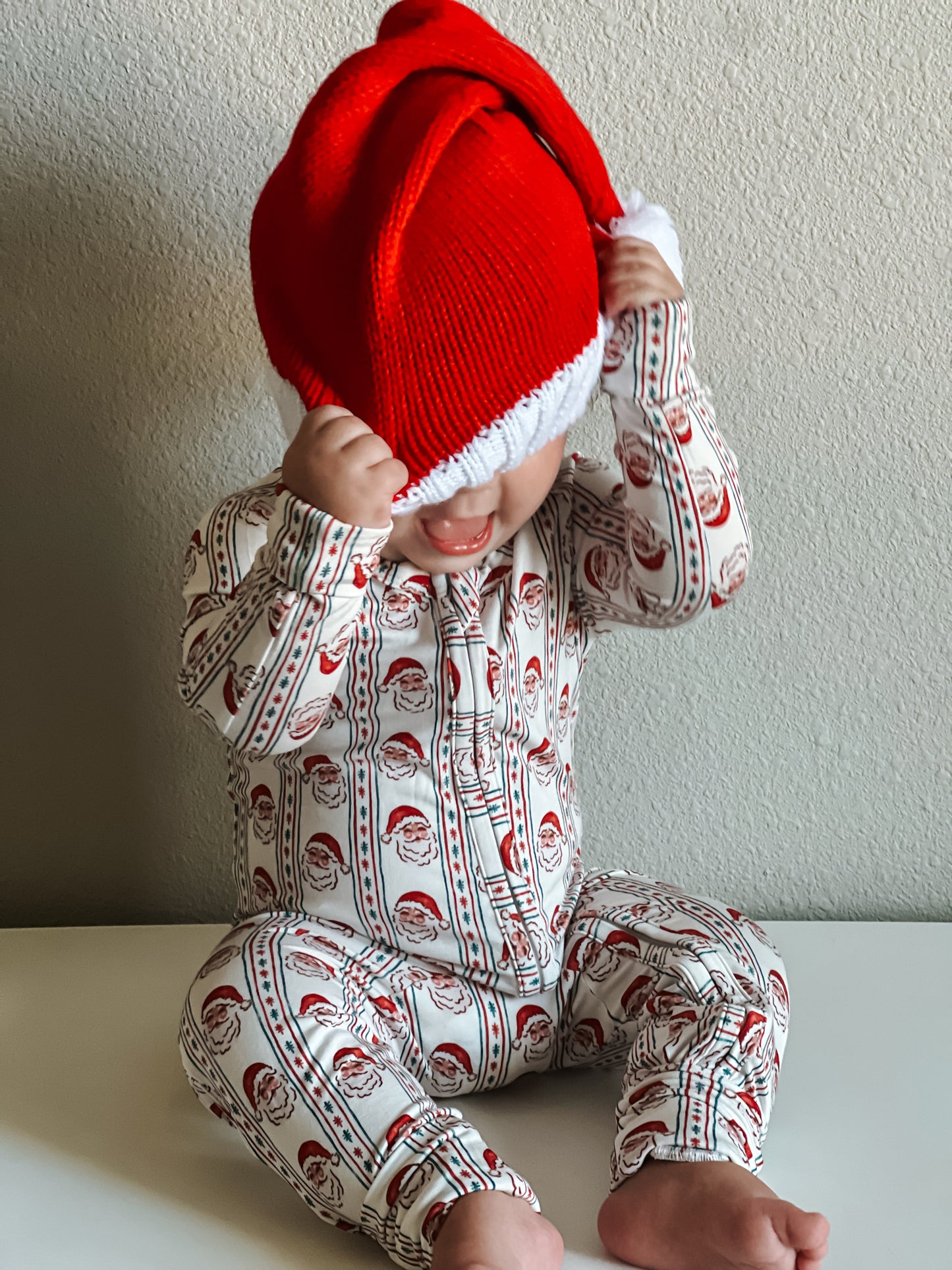 Vintage Santa Bamboo Christmas Pajamas - Zippy