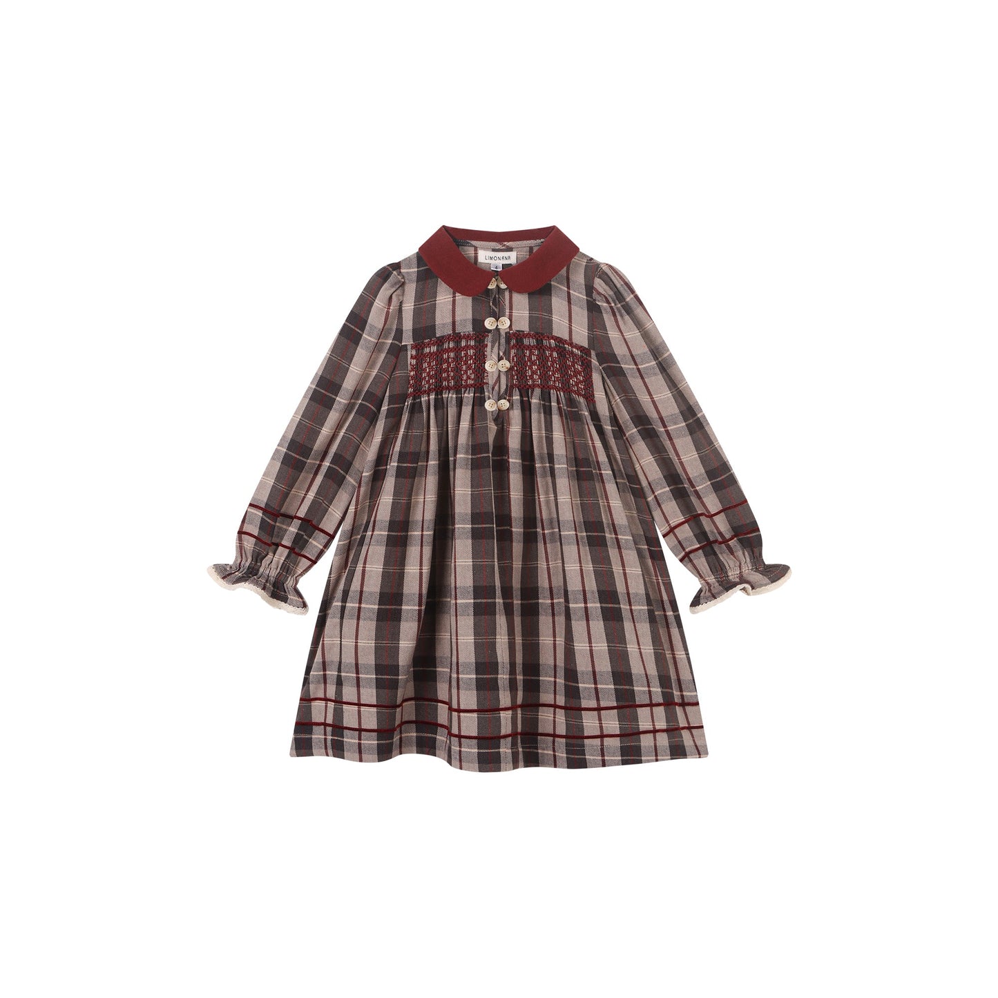 Pearl Grey Plaid Dress