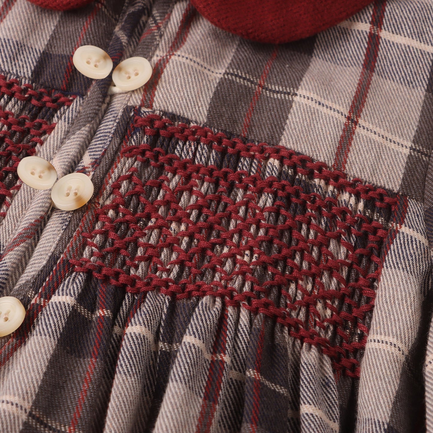 Pearl Grey Plaid Dress