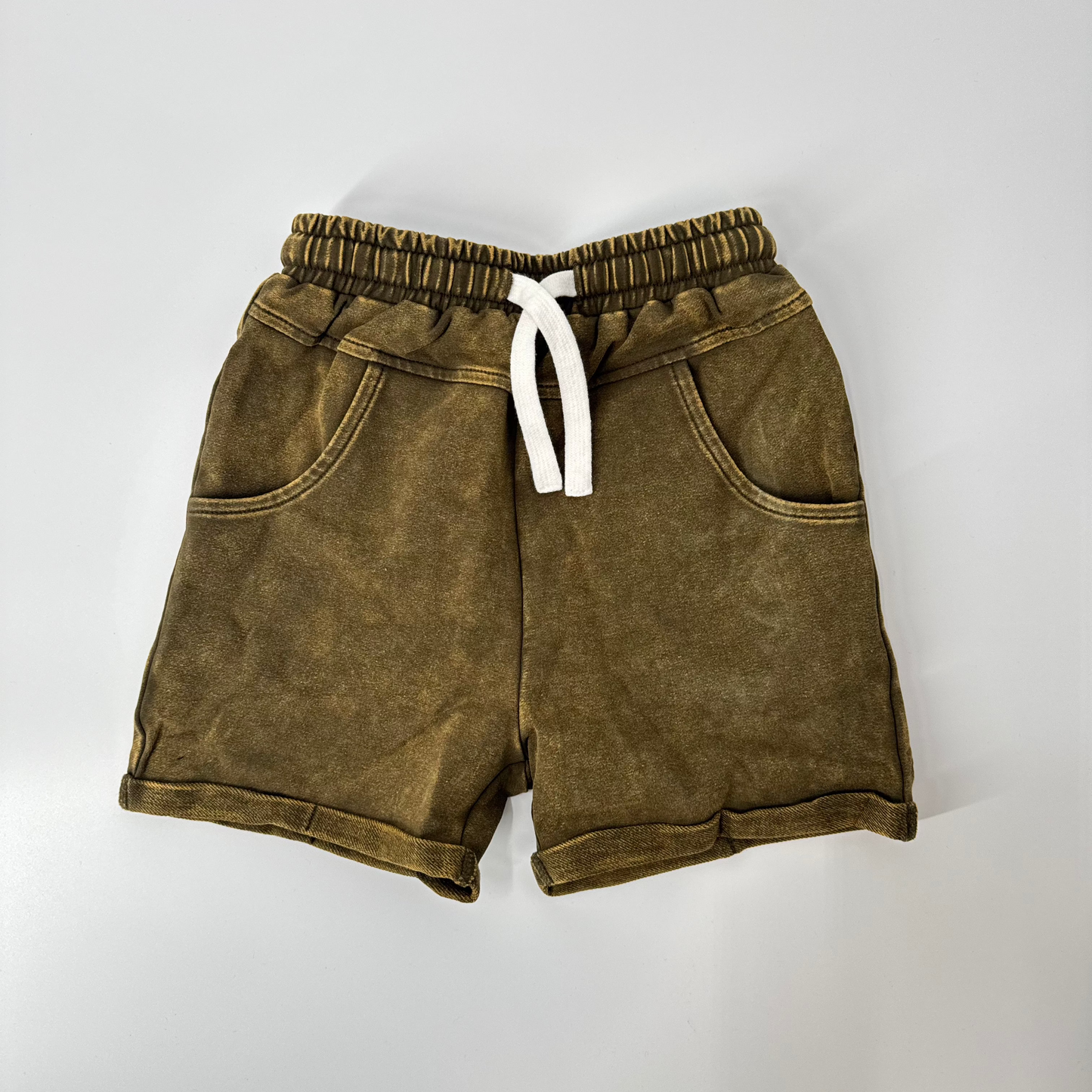 [PRE-ORDER] VINTAGE WASH SHORTS - ARMY GREEN