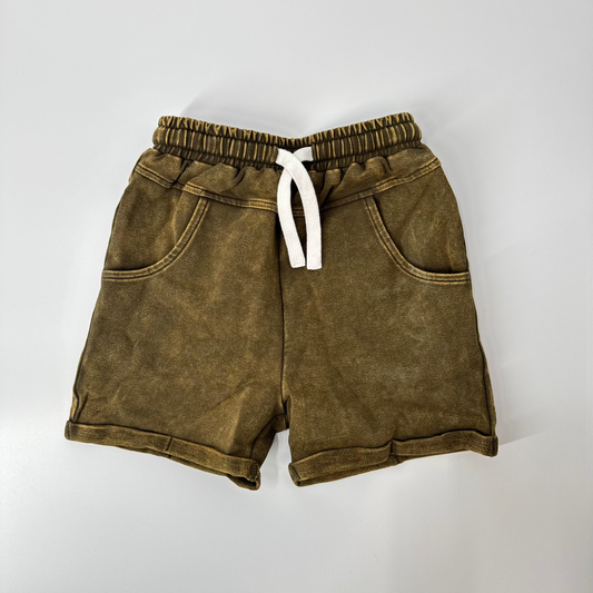 [PRE-ORDER] VINTAGE WASH SHORTS - ARMY GREEN