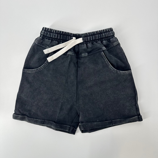 [PRE-ORDER] VINTAGE WASH SHORTS - BLACK