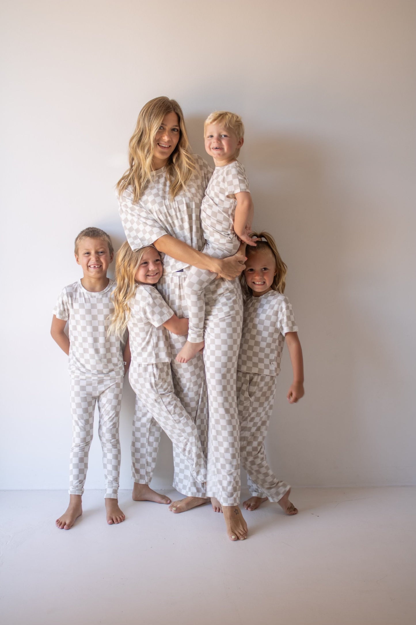 Women's Boxy Tee Lounge Set | Checkerboard