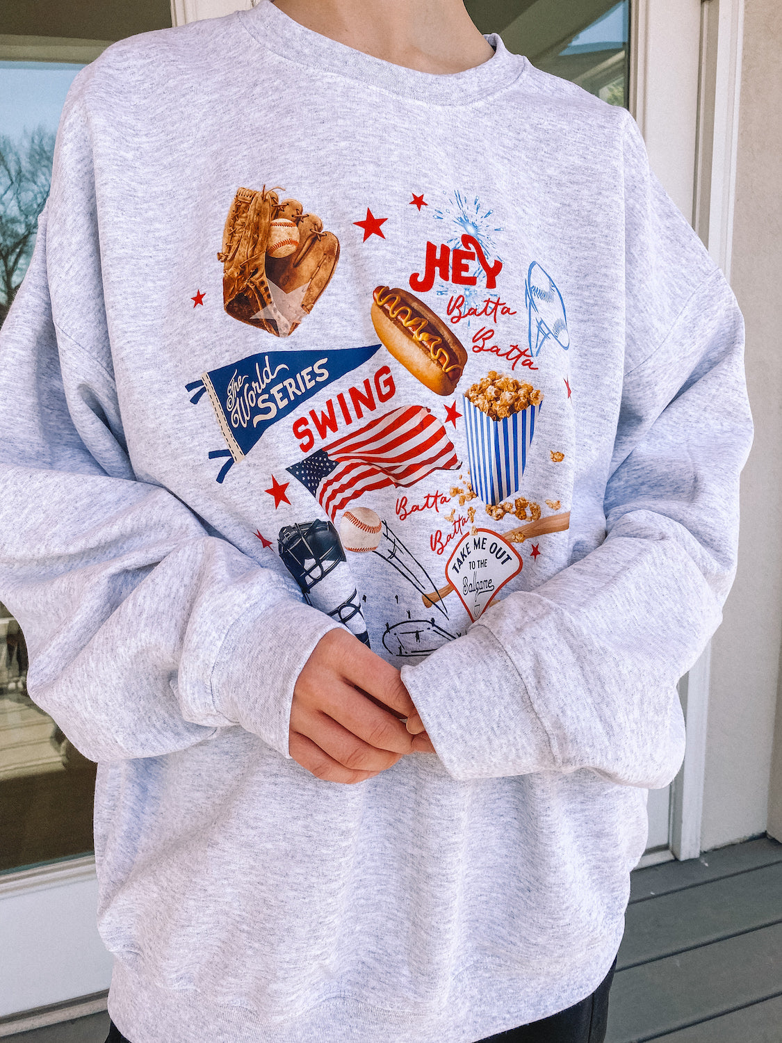 baseball days crewneck - adult