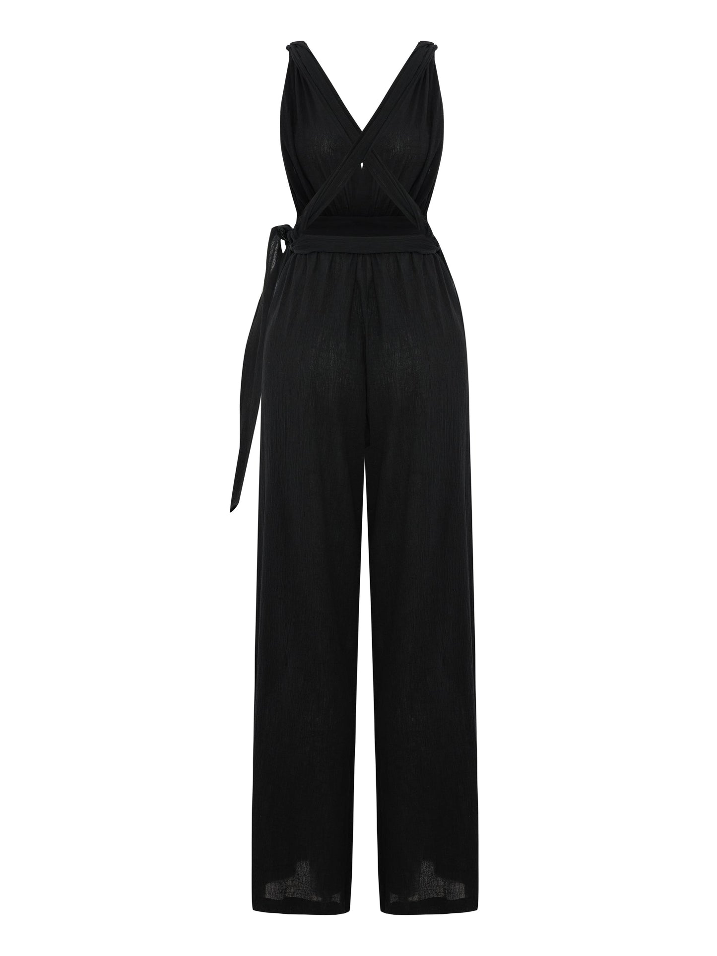 Wrap Your Way Jumpsuit - Black