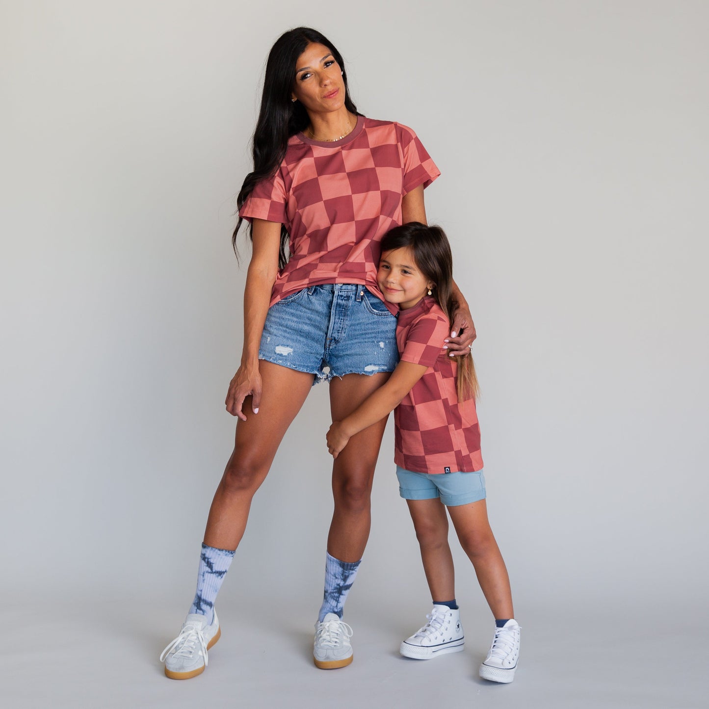 Essentials Short Sleeve Tee - 'Pink Check'