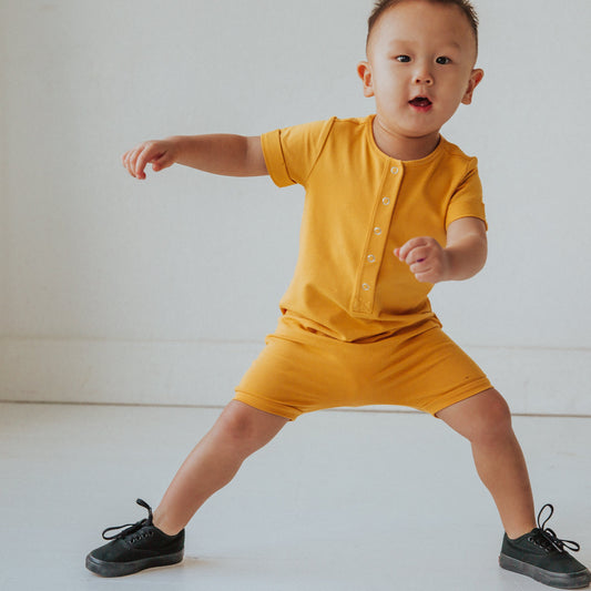 Essentials Rag Romper - 'Honey'
