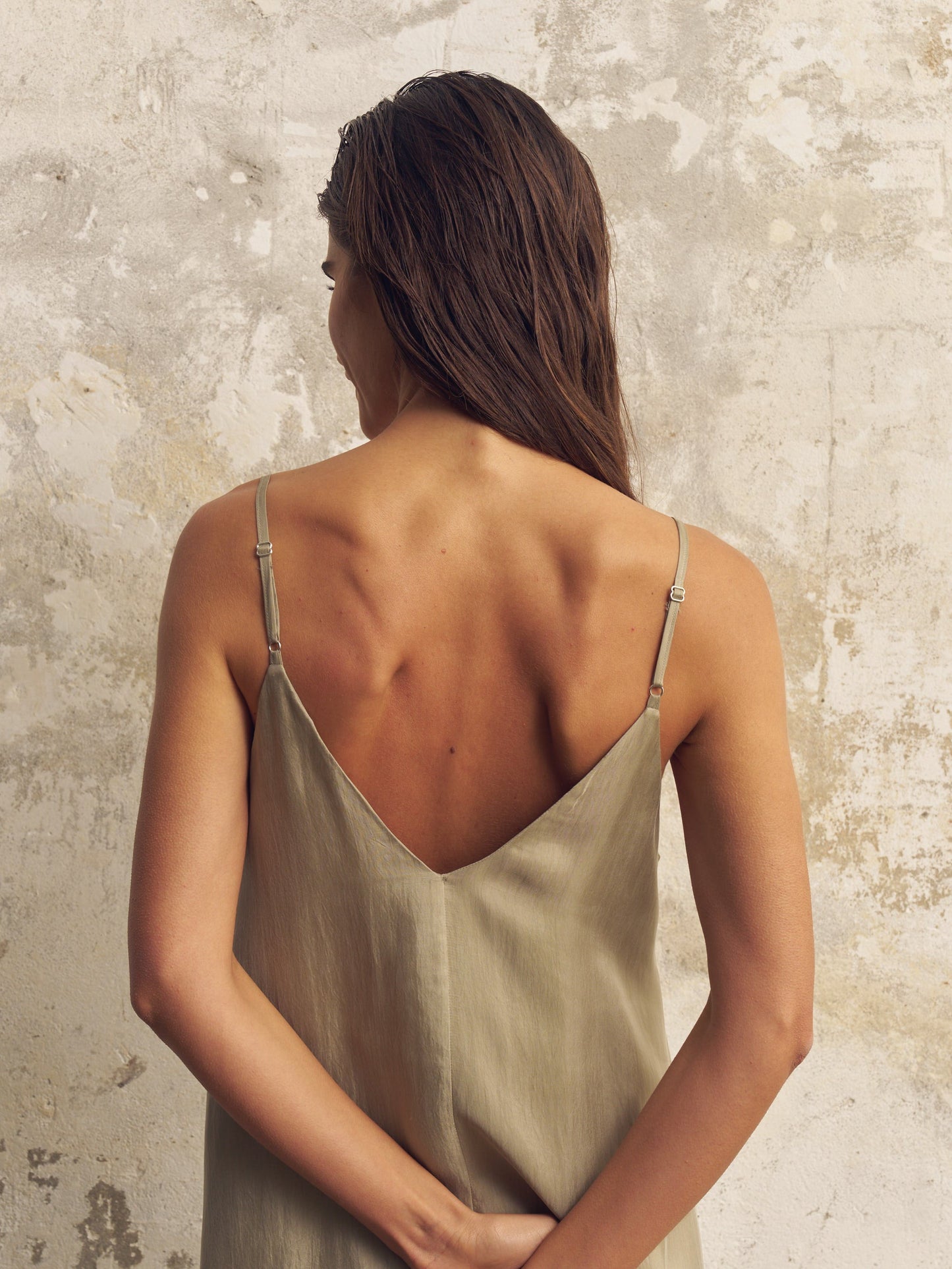 Lucid Flow Maxi Dress - Khaki Green