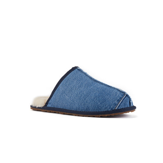 MENS CLOSED MULE DENIM