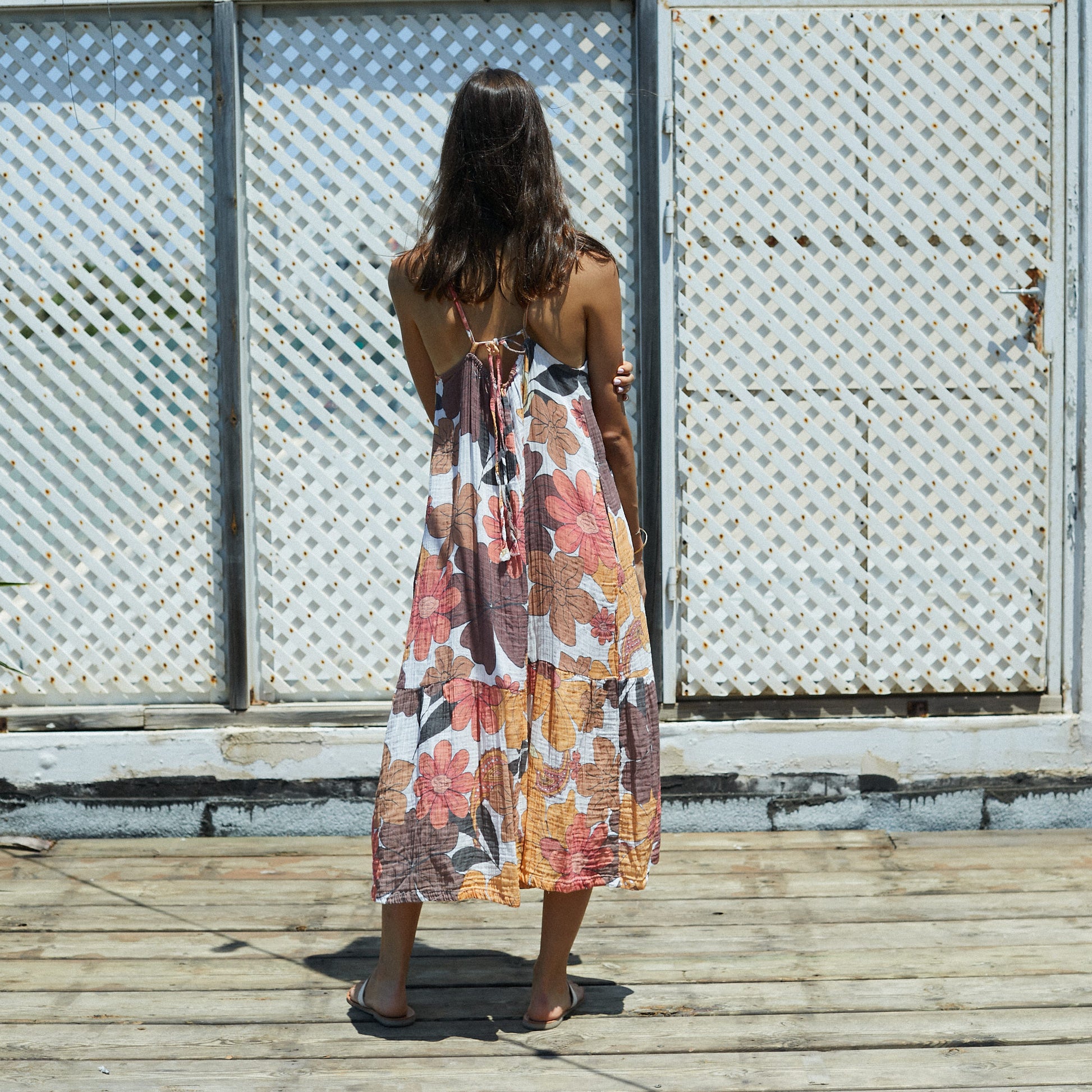 Floral 70's Print Relaxed Fit Maxi Dress Floral 70's Print Relaxed Fit Maxi Dress