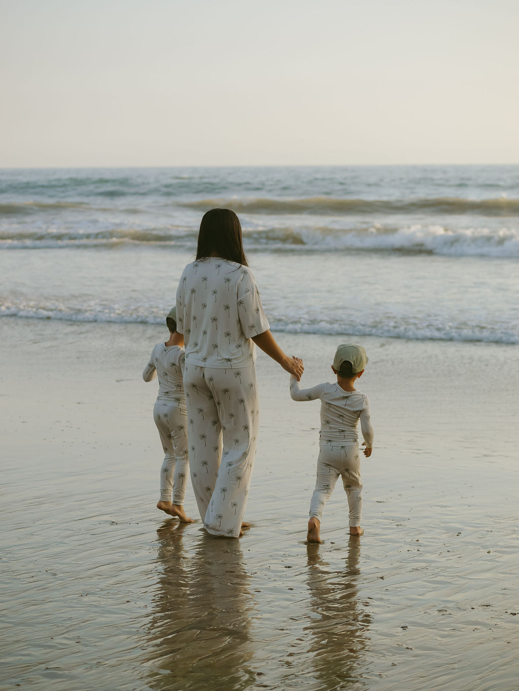 Women's Boxy Tee Lounge Set | Palm Tree