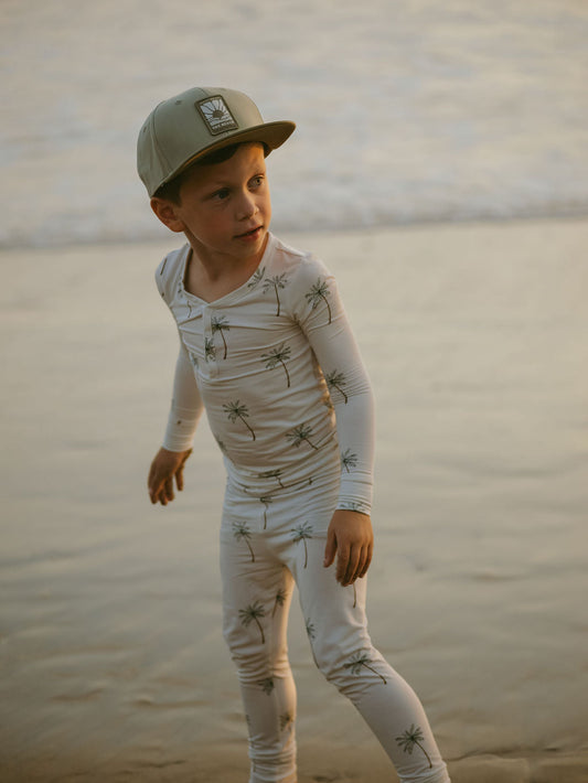 Bamboo Two Piece Pajamas | Palm Tree