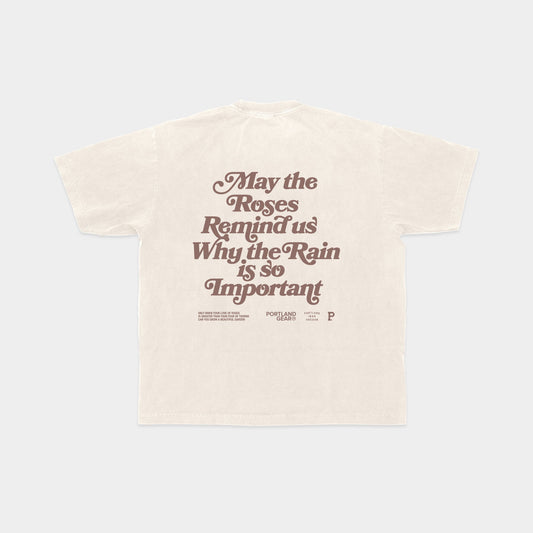 All-American Slogan Tee - Cream