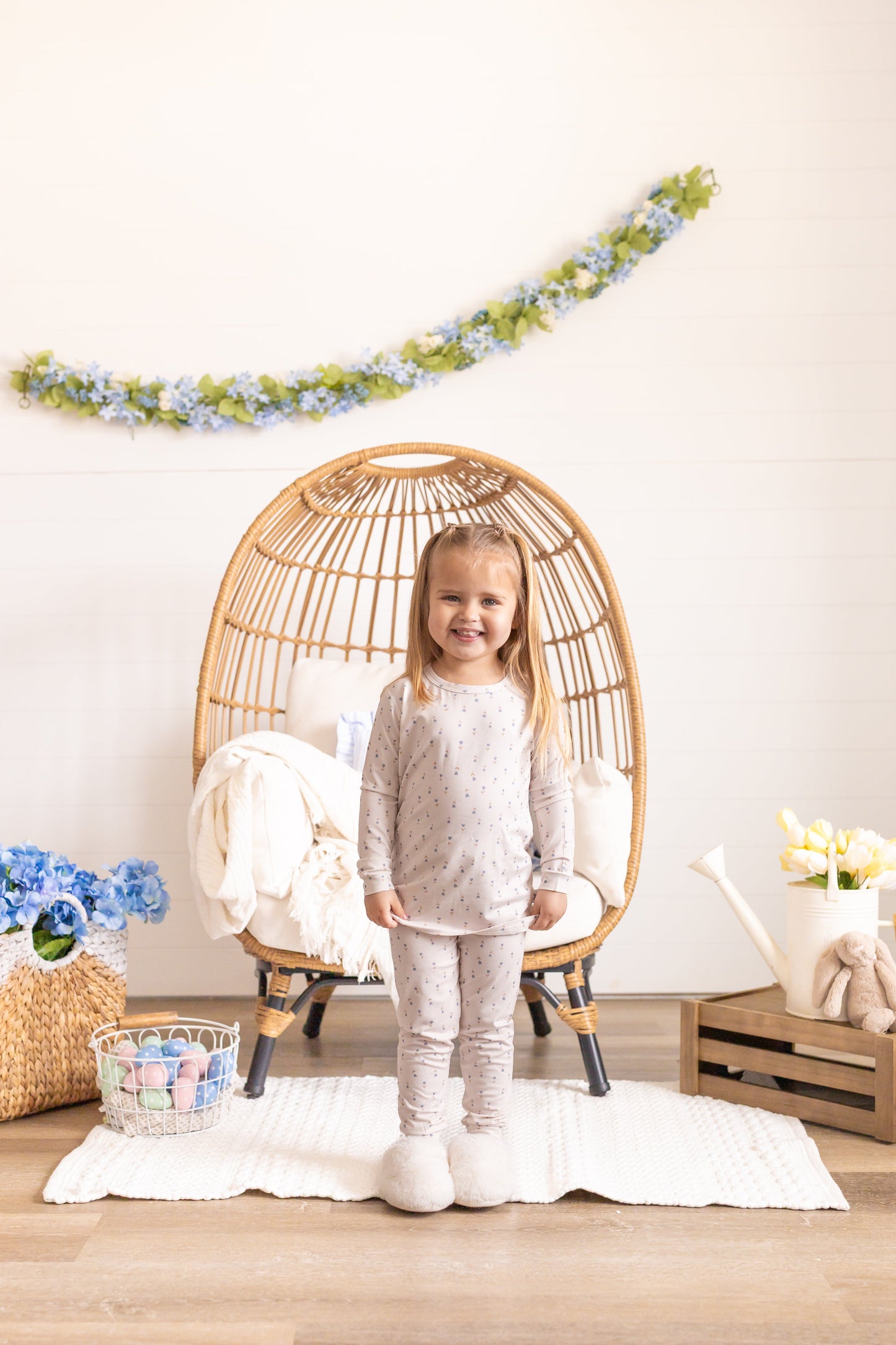 Tiny Tulips 2pc Bamboo Pajama Set